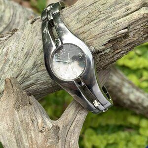 FOSSIL F2 ES9364 Dark Silver Tone/Mirror Dial Women's Bracelet Watch